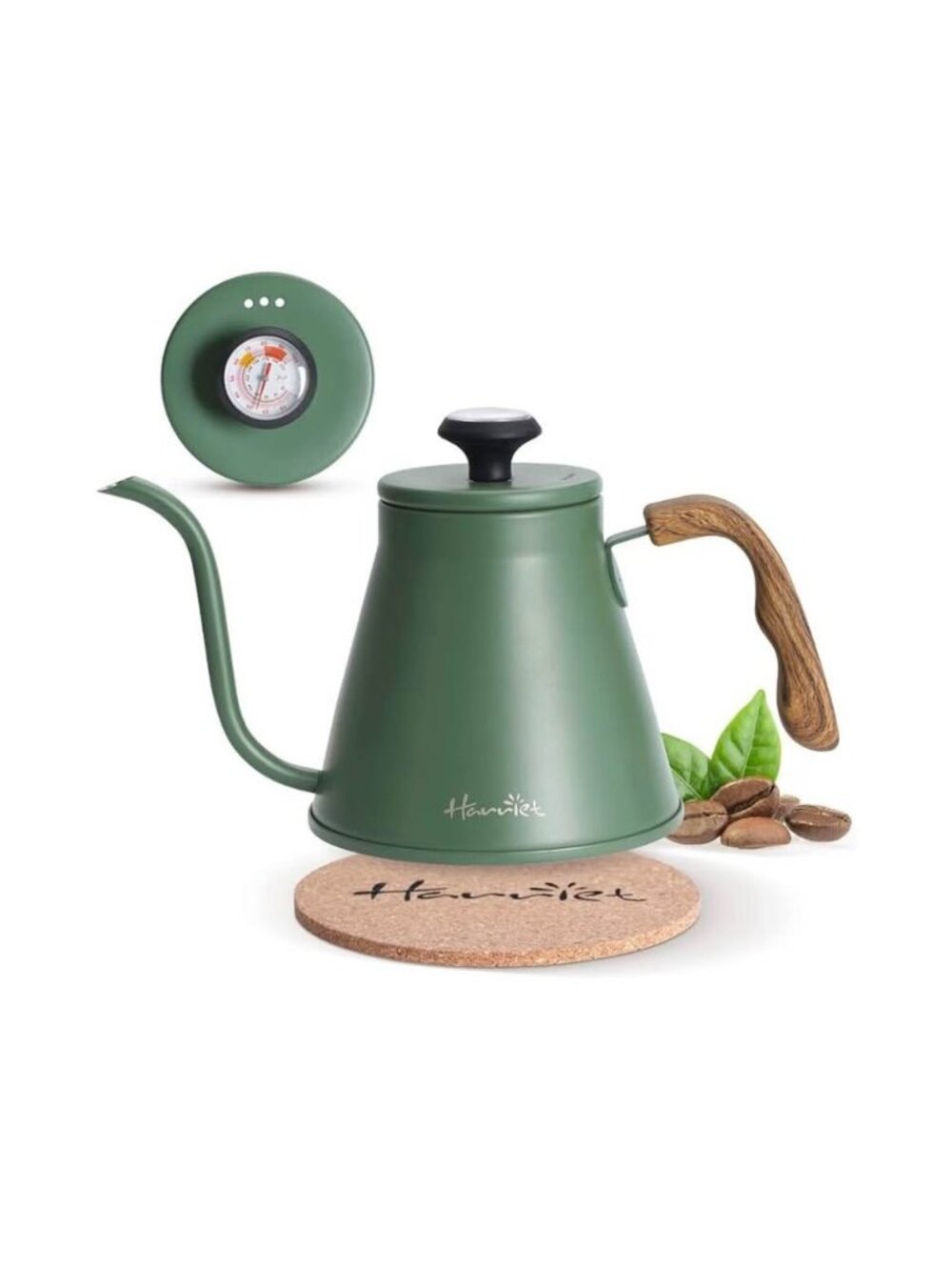 Gooseneck Kettle, Harriet 37oz Pour Over Kettle Stove Top,  with Thermometer